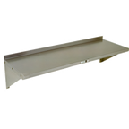 Thumbnail image #1 for John Boos Stallion EWS8-1272-X 72-Inch Wall-Mounted 430 Stainless Steel Shelf, 12-Inch Deep, Safety Edge, 1-1/2-Inch Rear Riser