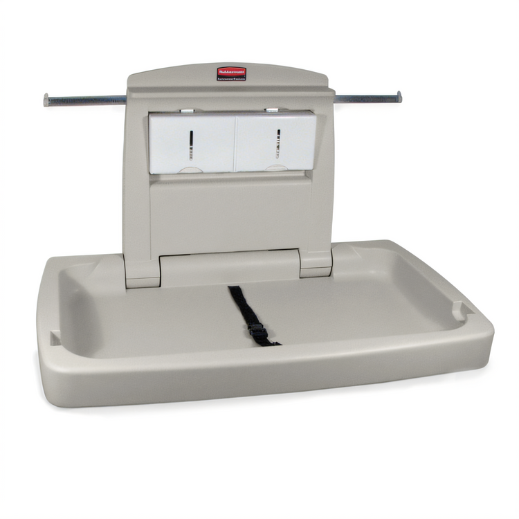 Product image #1 for Rubbermaid Commercial Sturdy Station 2 Platinum Baby Changing Station with Open Large Deep Bed