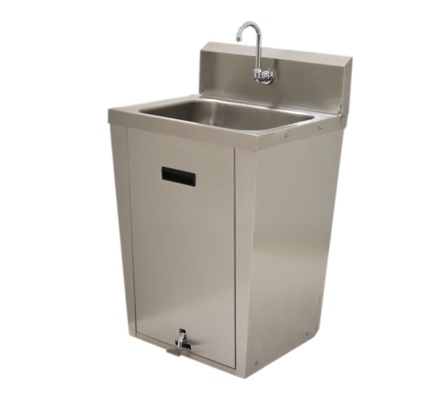 Product image #1 for Advance Tabco Pedestal-Mounted Hand Wash Sink with Gooseneck Faucet and Foot Pedal Valve