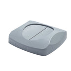 Thumbnail image #1 for Rubbermaid Commercial Products Untouchable FG268988GRAY Swing-In Top Trash Can Lid, 16-Inch Square, Gray Plastic Case of 6