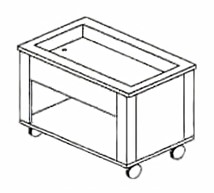 Product image #1 for DineXpress DXP5HCI 74" 5-Pan Mobile Hot and Ice Cold Food Serving Counter