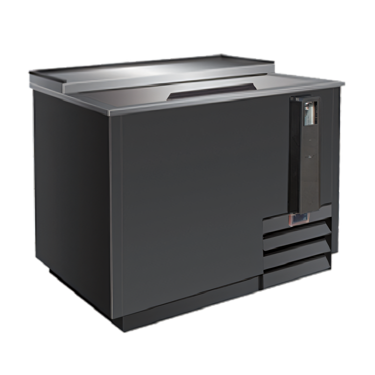 Product image #1 for Serv-Ware 36-Inch Bottle Cooler, 10 Cu. Ft., Black Painted Steel, Side-Mounted Compressor