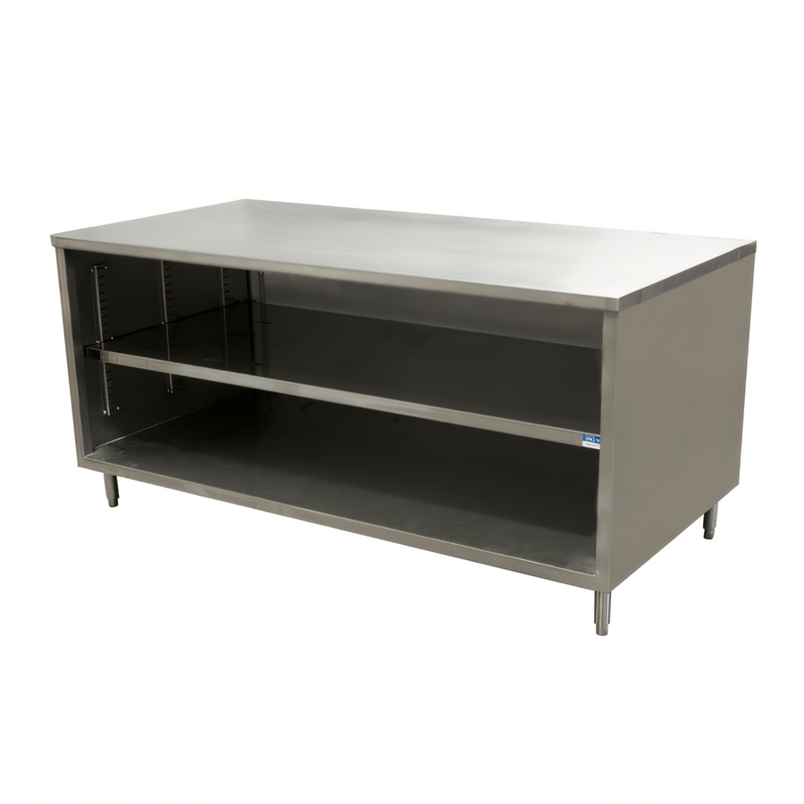 Product image #1 for BK Resources Open Front Stainless Steel Chef Table Cabinet Base, 72 x 36 x 34-3/4 Inches