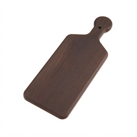 American Metalcraft Rectangular Ash Wood Serving Board with Handle, 12 x 6-1/8 Inches