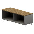 Thumbnail image #1 for BK Resources CMT-3096 96-Inch Hard Maple Top Chef Table with Open-Front Stainless Steel Cabinet Base, 1-3/4-Inch Top
