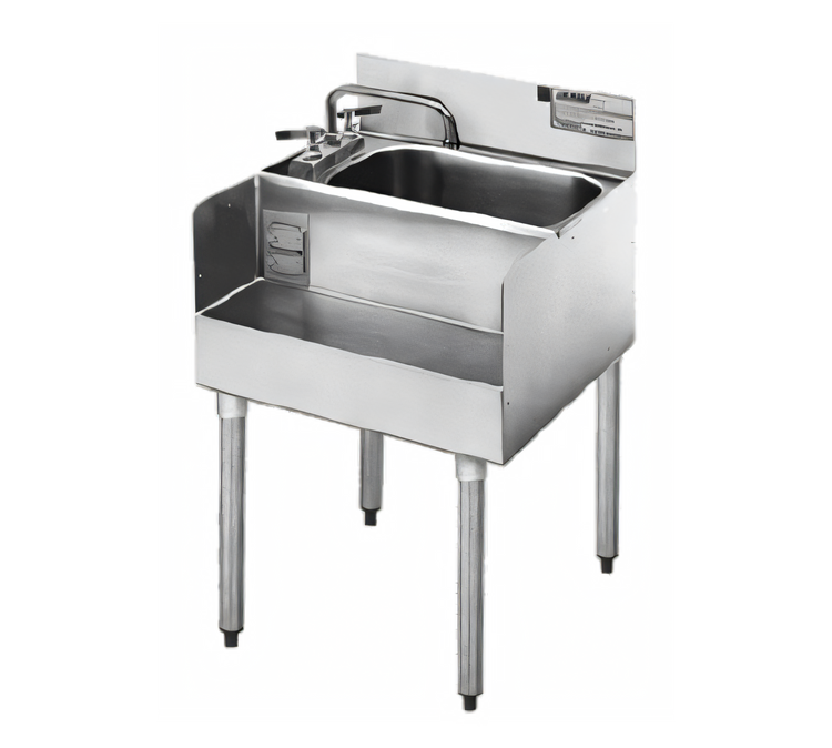 Product image #1 for Eagle Group 1800 Series 18-Inch Underbar Modular Blender Dump Sink Station with Faucet, Basket Drain, and Duplex Receptacle