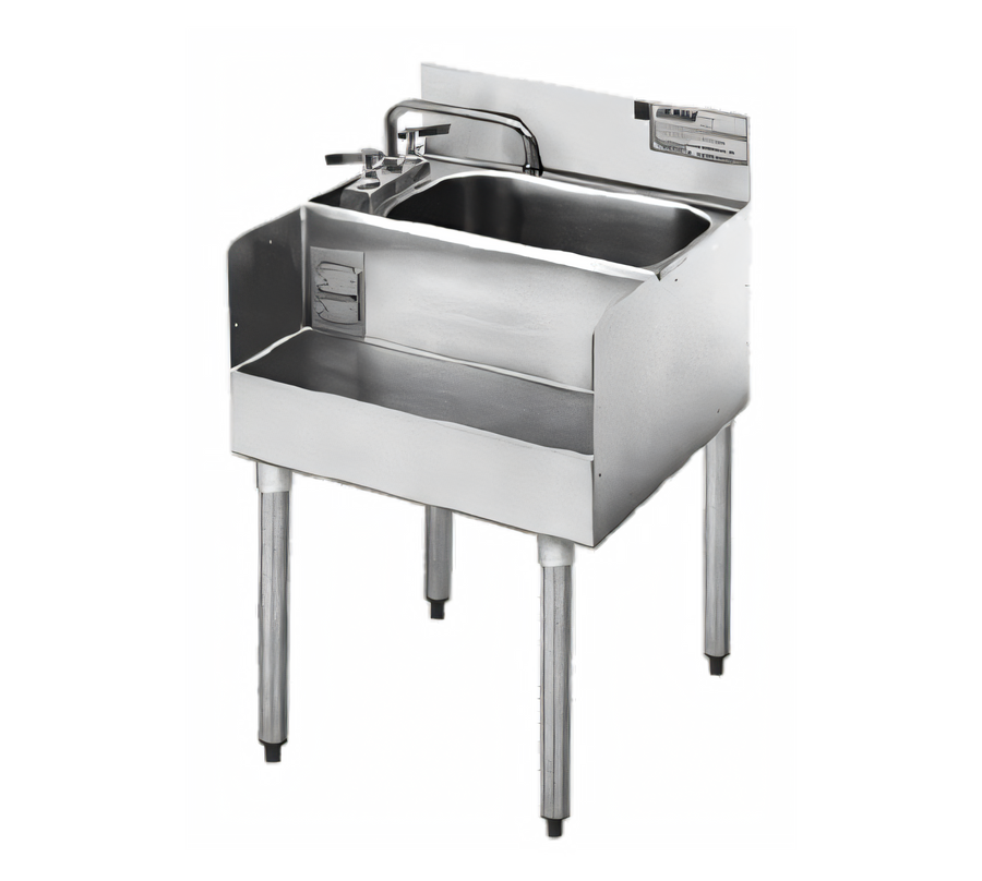 Product image #1 for Eagle Group 1800 Series 18-Inch Underbar Modular Blender Dump Sink Station with Faucet, Basket Drain, and Duplex Receptacle