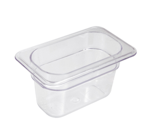 Product image #1 for Crestware 1/9 Size 4-Inch Deep Clear Polycarbonate Food Pan