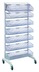 Thumbnail image #1 for Quantum Mobile Single-Sided Partition Wall Starter Unit with 7 Baskets, 36W x 26D x 74H