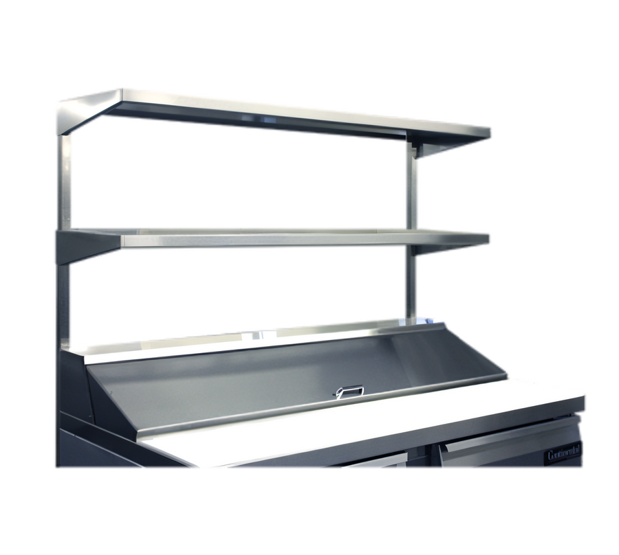 Product image #1 for Continental Refrigerator Double Stainless Steel Pass-Thru Overshelf for 59-1/4-Inch Base and Pizza Prep Tables
