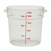 Thumbnail image #1 for Cambro Camwear Round Polycarbonate Food Storage Container, 18 Qt, Clear, Container Only