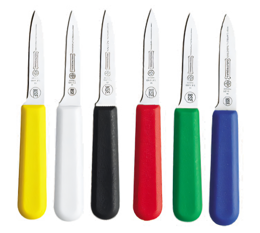 Product image #1 for Mundial 3-1/4-Inch Chef's Style Paring Knife, High-Carbon Stainless Steel Blade, Polypropylene Handle, Assorted Colors