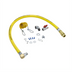 Thumbnail image #1 for T&S Brass 60-Inch Coated Gas Appliance Connector Hose with 3/4-Inch NPT Male/Female Connections and Restraining Cable