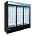 Thumbnail image #1 for Serv-Ware 3-Door 72 Cu. Ft. Black Glass Door Merchandiser Refrigerator