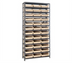 Thumbnail image #1 for Quantum Heavy Duty Stationary Wire Shelving Unit with 13 Shelves and 36 QSB109 Bins, 36