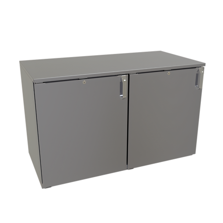 Product image #1 for Glastender Low Profile 48-Inch Two-Section Non-Refrigerated Back Bar Dry Storage Cabinet
