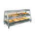 Thumbnail image #1 for Hatco Glo-Ray® 4-Pan Countertop Heated Display Case, See-Thru Straight Glass Front with Rear Sliding Doors