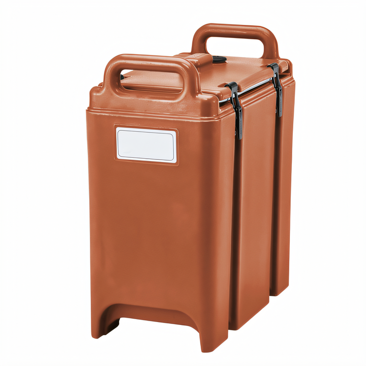 Product image #1 for Cambro Camtainer 3-3/8 Gallon Insulated Soup Carrier, Brick Red, No Spigot