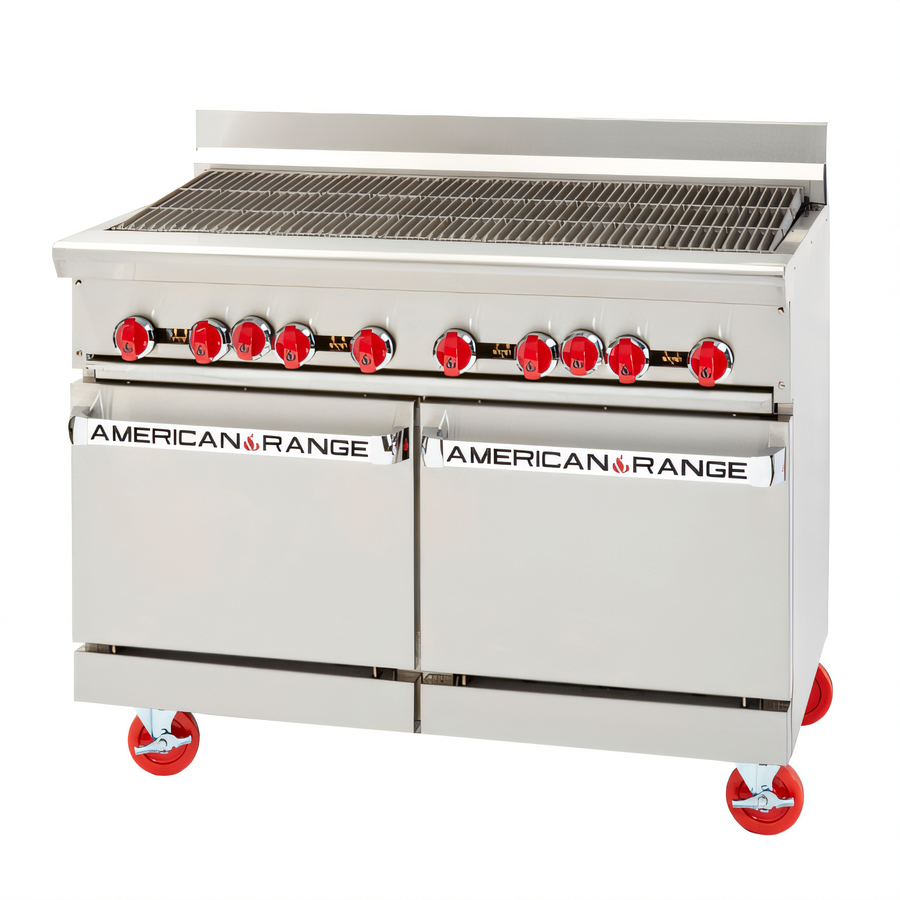 Product image #1 for American Range 48-Inch Gas Radiant Broiler Range with Two 20-Inch Space Saver Ovens