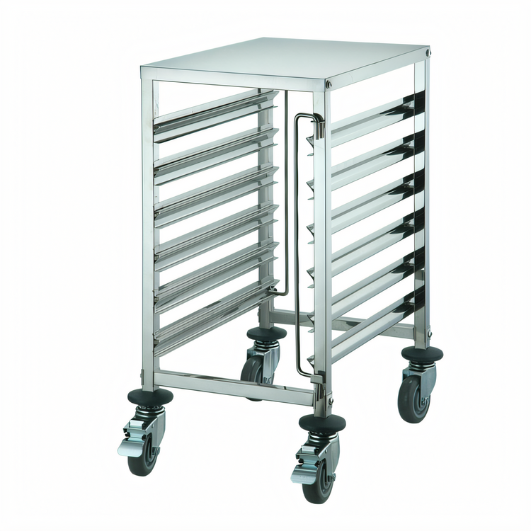 Product image #1 for Winco 12-Tier Mobile Under-Counter Stainless Steel Steam Table Pan Rack