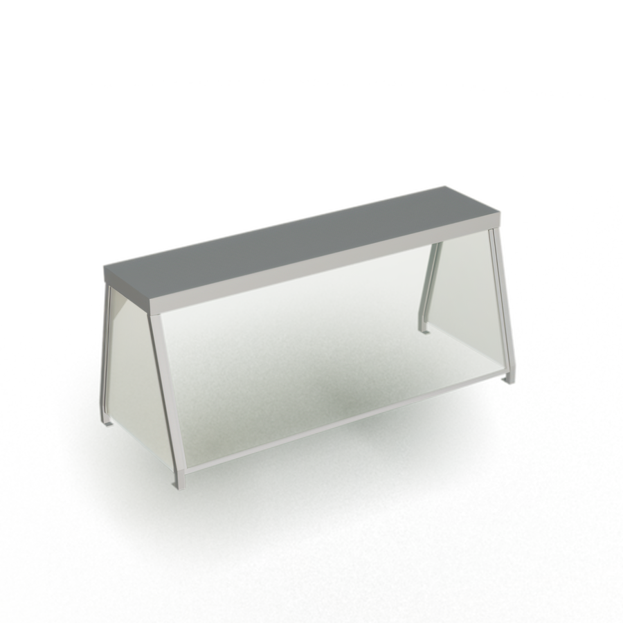 Product image #1 for Duke Foodshield Deluxe Serving Overshelf with Glass Protector and Acrylic End Guards, 30-1/2 Inch