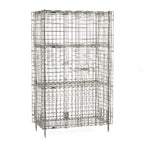 Thumbnail image #1 for Metro Super Erecta SEC33S-2SE Stationary Stainless Steel Wire Security Cage, 2 Shelves, 38-1/2 W x 21-1/2 D x 66-13/16 H Inches
