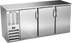 Thumbnail image #1 for Beverage-Air 72-Inch Three-Section Shallow-Depth Food-Rated Back Bar Refrigerator with Solid Doors