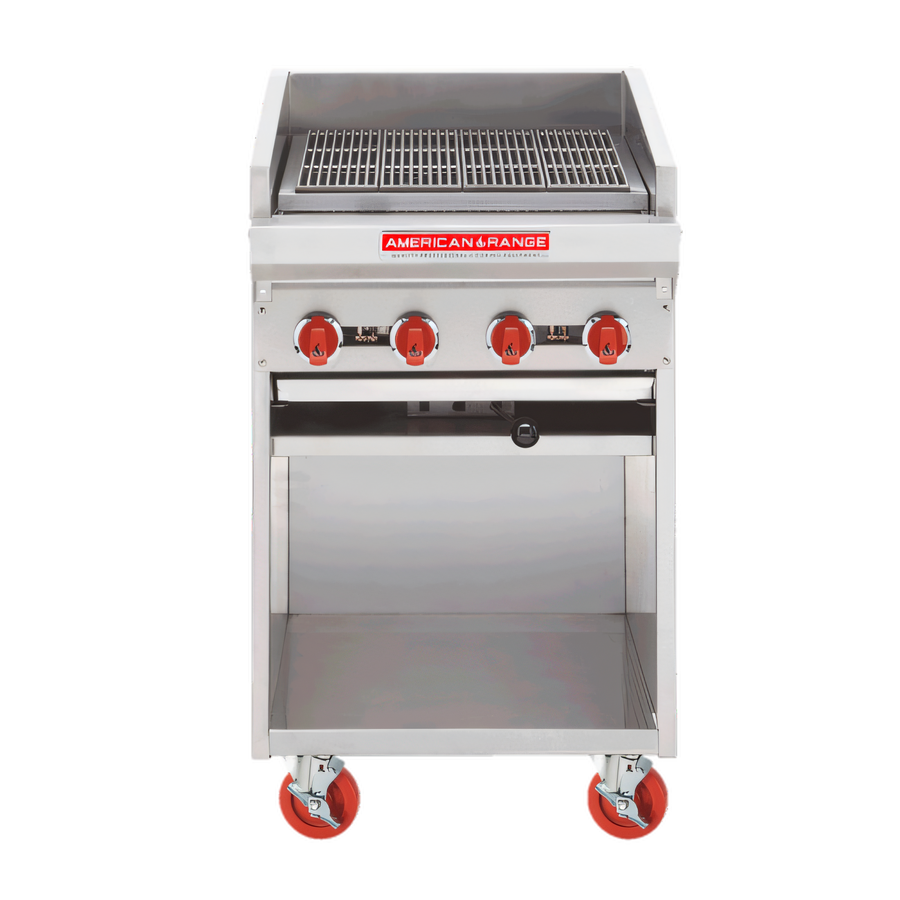 Product image #1 for American Range ADJF-60 60-Inch 10-Burner Gas Adjustable Underfired Charbroiler with Cabinet Base