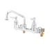 Thumbnail image #1 for T&S Brass Double Wall-Mount Mixing Pantry Faucet with 6-Inch Swing Nozzle, 8-Inch Centers
