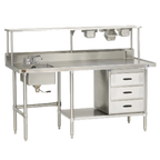 Thumbnail image #1 for Duke Manufacturing 181SP Single-Compartment Drop-In Work Table Sink, 14-Gauge Stainless Steel, Crumb-Cup Drain, 20 x 20 x 14 Inches