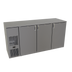 Thumbnail image #1 for Glastender C1FB72 One-Zone Front-Serviced Bar Profile Back Bar Cooler, 72 Inch, Three-Section, Self-Contained, Stainless Top, Black Exterior