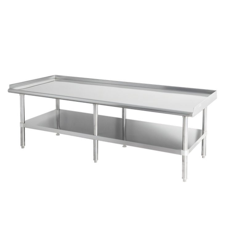 Product image #1 for Sapphire Manufacturing SMES-3060S 60" x 30" Stainless Steel Equipment Stand with Adjustable Undershelf and Splash Guard