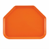 Thumbnail image #2 for Cambro Camtray Trapezoid Fast Food & Cafeteria Tray, 14 x 18 Inch, Fiberglass, Orange Pizzazz