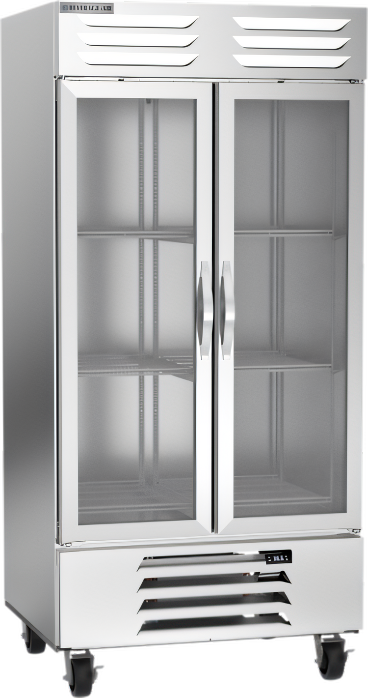 Product image #1 for Beverage-Air Vista Series Two-Section Bottom-Mount Glass Door Reach-In Refrigerator, 35.08 Cu. Ft.