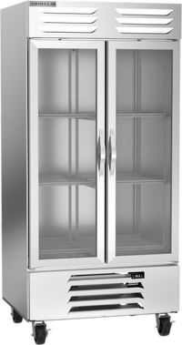 Beverage-Air Vista Series Two-Section Bottom-Mount Glass Door Reach-In Refrigerator, 35.08 Cu. Ft.