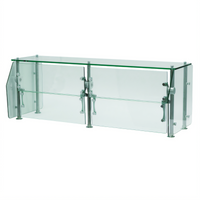 Advance Tabco Sleek Shield Single-Sided Multi-Use Food Shield with Glass Top Shelf, 48