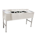 Thumbnail image #1 for Omcan USA 60-Inch Three-Compartment Underbar Sink with Left and Right Drainboards, 304 Stainless Steel