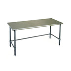 Thumbnail image #1 for Eagle Group BlendPort® BPT-3096GTB 96-Inch x 30-Inch 430 Stainless Steel Work Table with Rolled Rim and Open Galvanized Crossbraced Base