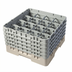 Thumbnail image #2 for Cambro Camrack 16-Compartment Full Size Glass Rack with 5 Soft Gray Extenders, Beige