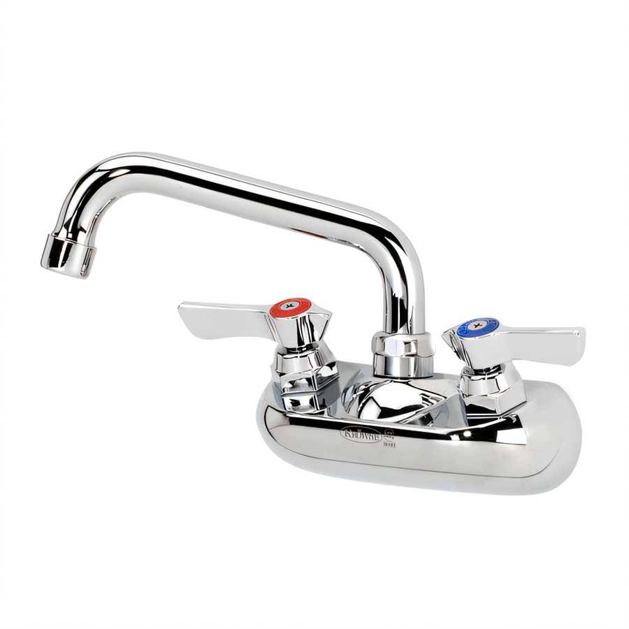 Product image #1 for Krowne Silver Series Splash-Mounted Commercial Faucet with 6-Inch Swing Spout, 4-Inch Centers