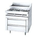 Thumbnail image #1 for Jade Range (Middleby) Titan JMSS-03-T-36, 1/3 36-Inch Modular Gas Sauté Station with 3 Open Burners and Refrigerated Rail