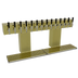 Thumbnail image #1 for Glastender 14-Faucet Countertop Bridge Draft Dispensing Tower, Glycol-Cooled, Polished Brass Finish