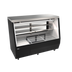Thumbnail image #1 for Omcan 71-Inch Black Square Glass Full-Service Refrigerated Deli Display Case, Floor Model