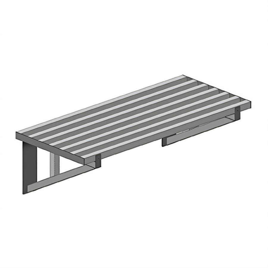 Product image #1 for Eagle Group Cooking Line Heavy Duty Wall-Mounted Stainless Steel Shelf, 72 Inch W x 18 Inch D