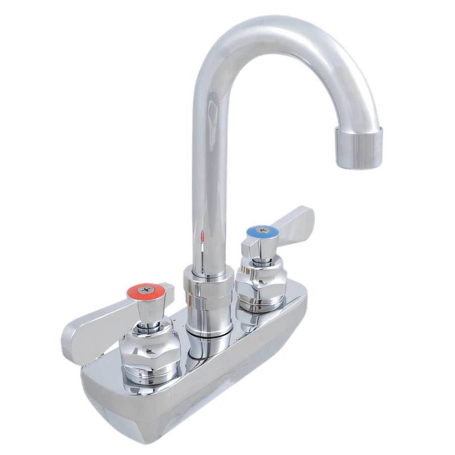 Product image #1 for John Boos Heavy Duty Low-Lead Splash Mount Gooseneck Faucet, 8.5-Inch Spout, 4-Inch Centers