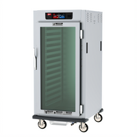 Metro C5 9 Series 3/4 Height Mobile Controlled Humidity Heated Holding and Proofing Cabinet with Glass Door and Lip Load Slides