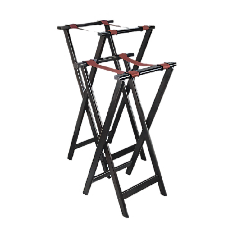 Product image #1 for Admiral Craft Deluxe Folding Hardwood Tray Stand, 17 x 15-1/2 x 33-1/4 Inches, Mahogany Finish