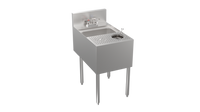 Krowne Stadium Series 18-Inch Wide Stainless Steel Underbar Speed Unit with Sink Bowl and Glass Rinser