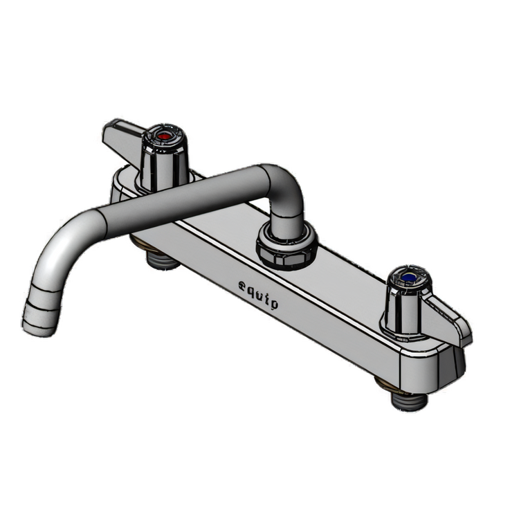 Product image #1 for Equip 8-Inch Centers Deck Mount Workboard Mixing Faucet with 8-Inch Swing Nozzle and Lever Handles