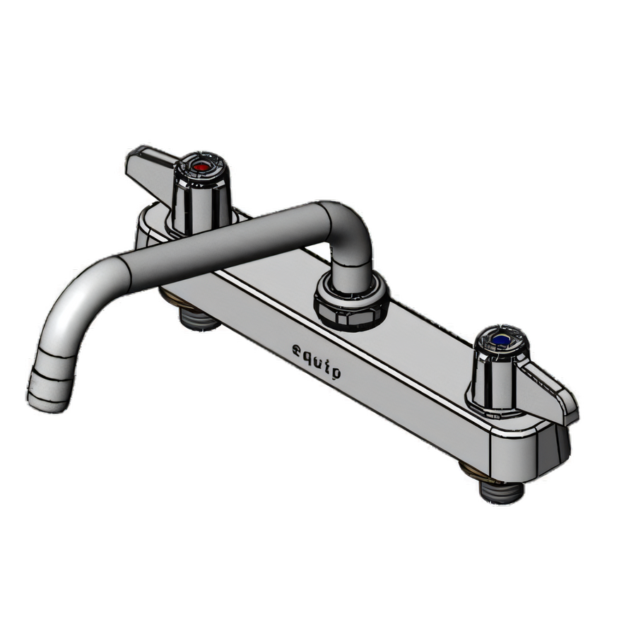 Product image #1 for Equip 8-Inch Centers Deck Mount Workboard Mixing Faucet with 8-Inch Swing Nozzle and Lever Handles